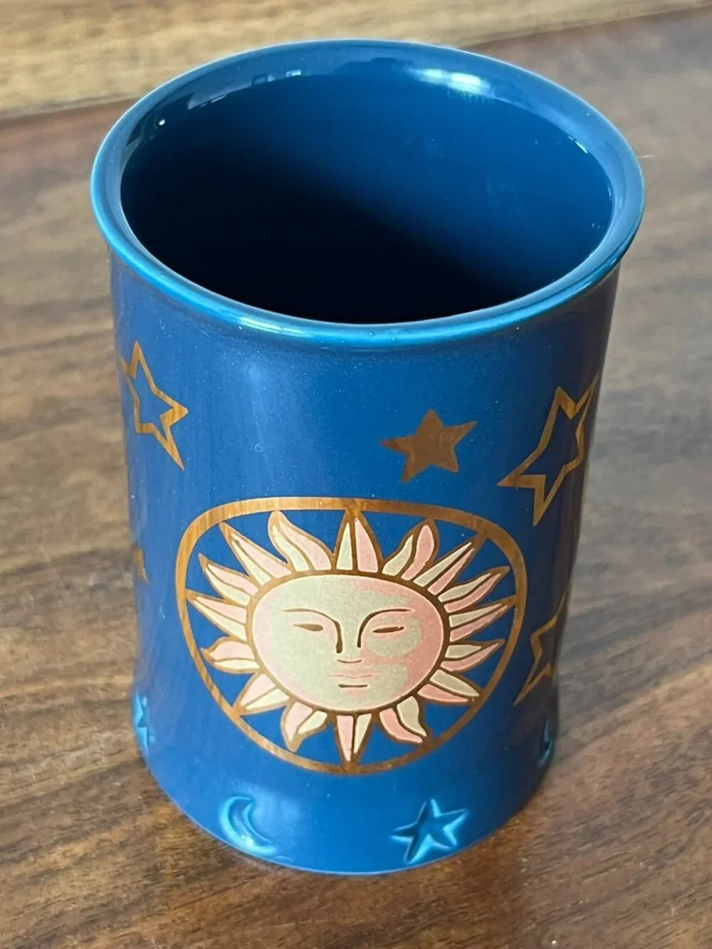 Vintage Springmaid Celestial Cosmos Tumbler Bathroom Cup Sun Moon Stars 90s Y2K
